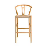 现代简约实木吧椅吧凳前台椅子木质高脚椅酒吧吧台椅高靠背椅家用