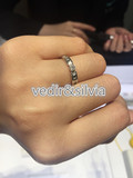 韩国正品代购 蒂芙尼Tiffany 18K白金 罗马数字单钻戒指 对戒婚戒