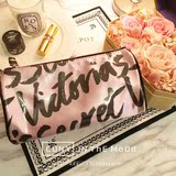 外贸原单 VS粉色涂鸦超大防水化妆包 笔袋 维多利亚杂物包收纳包