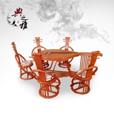 【典之雅】非洲花梨木琵琶茶台中式红木实木琵琶茶桌椅组合