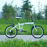 变速折叠自行车20寸成人高碳钢超轻男女山地旅行学生单车v刹包邮