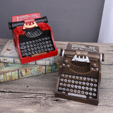 美式乡村复古打字机模型纯手工铁艺摆件装饰品橱窗道具摆设工艺品