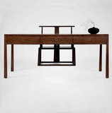 新中式禅意书桌书椅现代家用水曲柳书桌电脑桌样板房实木家具定制