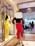 BCVOGA芭尚婉客专柜正品2016冬红色精致鱼尾半身裙包裙B609LC0254