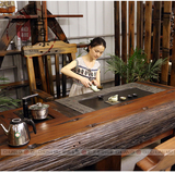 船木功夫茶桌椅组合老船木实木仿古整装艺术茶台复古茶几茶艺桌