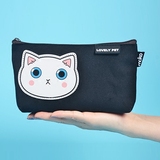 猫咪化妆包 小号便携大容量旅行收纳包邮 韩国可爱卡通帆布手拿包