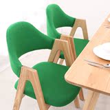 白蜡木实木餐椅子休闲咖啡厅椅布艺电脑椅北欧创意宜家风格泰国椅