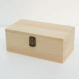 收纳盒复古实木桌面储物盒带锁zakka创意首饰盒证件锁盒家用木盒