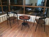 复古铁艺户外桌椅休闲吧桌椅吧台酒吧桌椅阳台桌椅实木咖啡厅桌椅