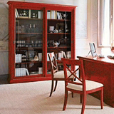 后现代移门书柜 实木定制 玻璃柜 书柜 推拉门多层储物柜 装饰柜