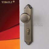 台湾YIBAILI青古铜门锁美式室内球形锁简欧式房门把手仿古球形锁