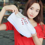 夏季韩版潮流行运动鞋单鞋小白鞋平底休闲鞋学生女鞋镂空透气鞋子
