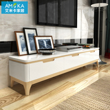 艾米卡 北欧现代茶几电视柜组合套装 钢琴烤漆客厅实木电视机柜