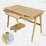 个性纯实木dnz电脑桌简约台式组装家用简易书桌经济型1.2米长桌子