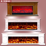 壁炉电视柜 电子取暖炉芯 欧式简约实木雕花壁炉装饰柜仿真火炉芯
