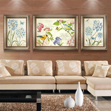 温馨花鸟田园装饰画美式沙发背后的挂画欧式客厅组合墙画饭厅壁画