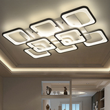 客厅灯简约现代吸顶灯LED卧室灯具大气书房灯长方形创意餐厅灯饰