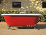 银山卫浴正品1.5米彩色带脚独立豪华铸铁搪瓷贵妃浴缸1.7米洗澡盆
