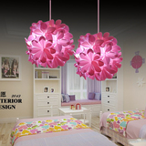 儿童卧室女孩公主房艺术吊灯创意个性简约装饰单头粉色美容院灯具