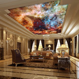 3D立体星空天花大型壁画酒吧房间大厅咖啡厅酒店个性订制壁纸壁画