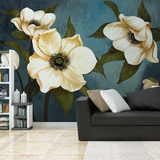 3D欧式油画花朵 客厅沙发墙纸电视背景墙壁纸 餐厅大型壁画无纺布