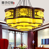中式灯具 仿古中式吊灯客厅餐厅卧室酒店包间实木大气圆形灯具饰
