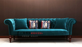 美式乡村布艺沙发双人欧式简约现代客厅布艺沙发单双三人沙发