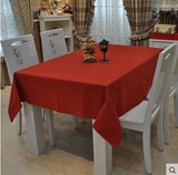 韩式田园防水红色桌布餐桌布桌垫时尚简约盖布茶几布长方形台布