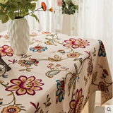 美式家用防水纯棉高档餐桌布布艺田园桌布茶几长方形盖布包邮