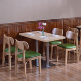 批发咖啡厅桌椅西餐厅桌椅组合甜品店桌椅北欧奶茶店宜家实木餐椅