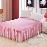 夏天韩版公主粉色床裙田园蕾丝单件床罩1.5/1.8m韩式双人床单包邮