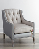 现代美式欧式客厅实木单人休闲椅沙发椅子咖啡厅老虎椅定制