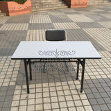 折叠长条桌简易便携会议桌活动长桌员工洽谈培训桌电脑办公桌摆摊