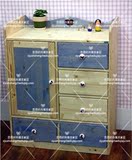 包邮地中海彩色环保实木儿童成人学生衣柜衣橱家用橱柜收纳柜