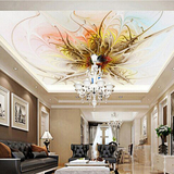欧式天花板抽象梦幻壁纸现代简约客厅卧室吊顶3d屋顶墙纸大型壁画