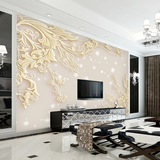 电视背景墙3D立体高档欧式客厅沙发卧室奢华雕花大型墙纸壁纸壁画