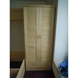 儿童衣柜定制 两门实木质衣橱 广州原木松木家具 简易单人小衣柜