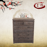 中式红木抽屉式储物柜 鸡翅木五斗柜 实木收纳柜斗橱儿童衣柜