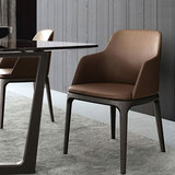 北欧实木餐椅书桌椅子家用扶手现代简约靠背椅餐厅布艺咖啡椅