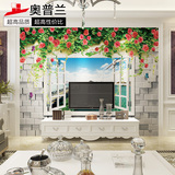 奥普兰现代简约瓷砖电视机背景墙3d客厅立体手工雕刻影视墙砖壁画