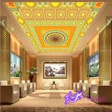 寺庙大型壁画中式吊顶墙布佛像佛堂酒店客厅天花板顶棚墙纸壁纸3D