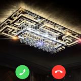 客厅灯长方形大气简约现代LED吸顶灯创意灯饰遥控不锈钢水晶灯具