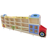巴士组合柜幼儿园区角隔离玩具柜儿童木制区域活动组合柜整理柜子