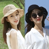 韩国明星夏季新款休闲光身渔夫帽可折叠户外盆帽遮阳帽子女潮帽子