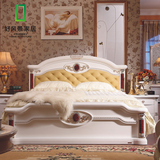 好风景家具 欧式 婚床 实木床架玉石装饰1.8*2米双人大床宫廷