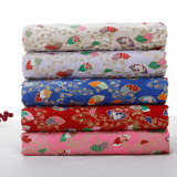 【布袋家】日本进口印花烫金碎花和风扇子棉布 手工diy创意面料