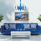 纯手绘海边风景油画地中海风光欧洲风情客厅卧室简欧装饰画挂画