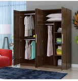 特价简易二三四门衣柜实木质板式组合成人衣橱柜家用整体可定制
