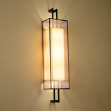 新中式壁灯卧室床头灯现代简约客厅茶楼过道走廊背景墙壁灯具LED