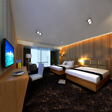 北京厂家直销酒店宾馆电脑桌床头柜软包床头床箱定制全套家具